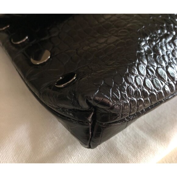 **SOLD**HAMMITT Handbag VIP Medium Black Croc Diamond Studded Crossbody Clutch - Picture 9 of 14